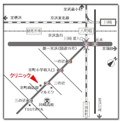 京町クリニックの地図